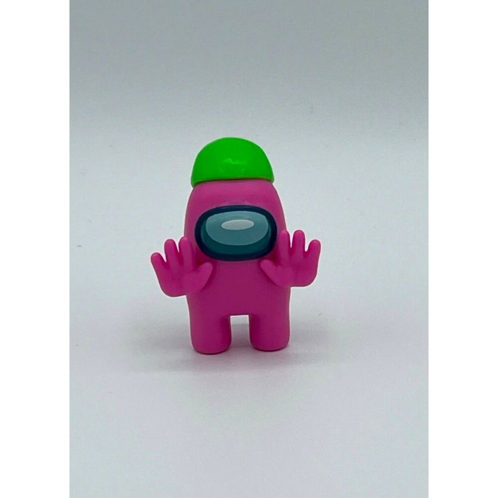 Among Us Blind Box Series 2 2" Pink Crewmate Mini Figure Great sleep cap Toikido